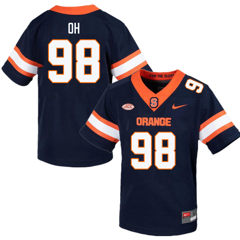Syracuse Orange #98 Jadyn Oh College Football Jerseys Stitched Sale-Navy